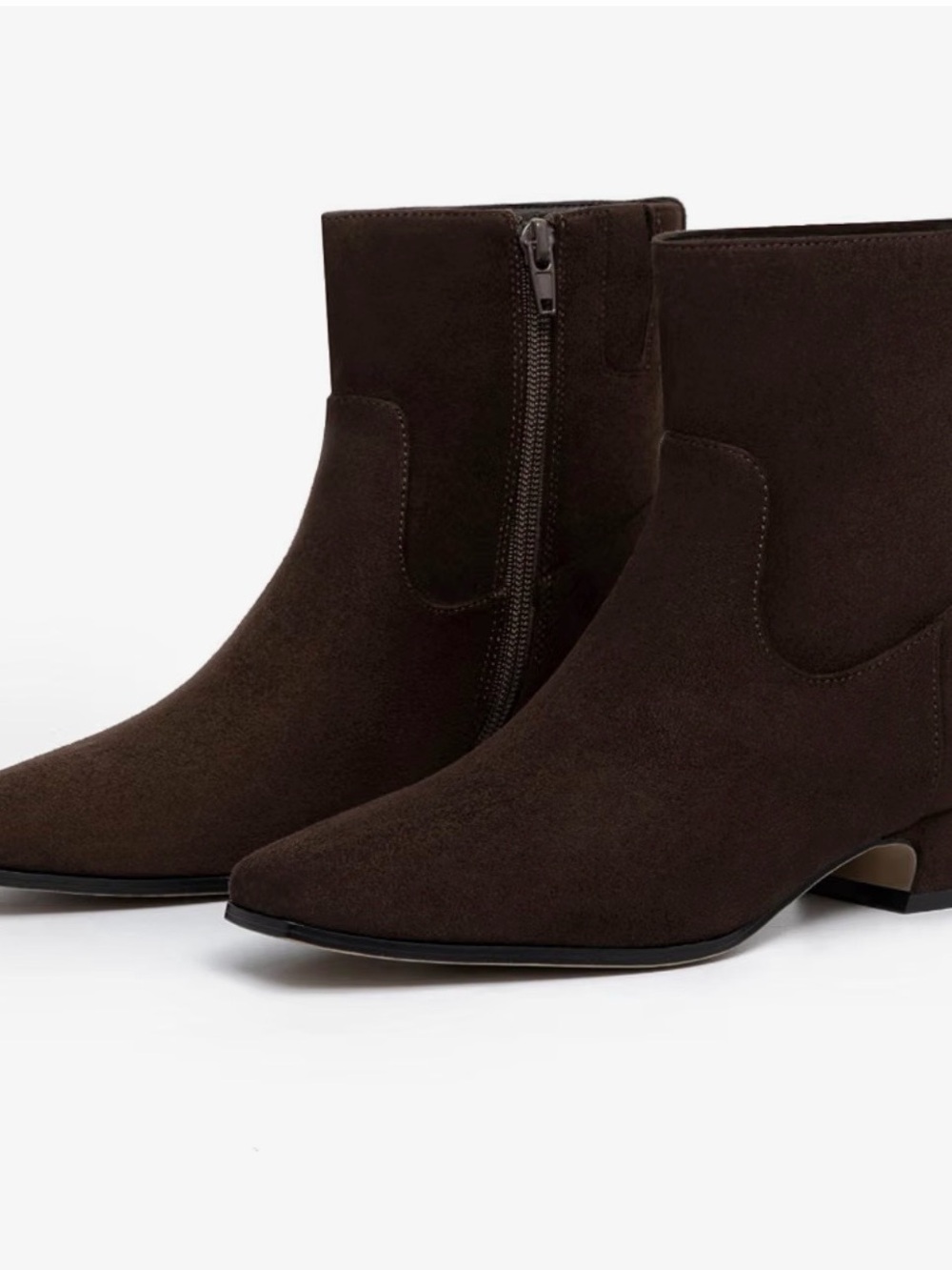 Brown Suede Ankle Boots